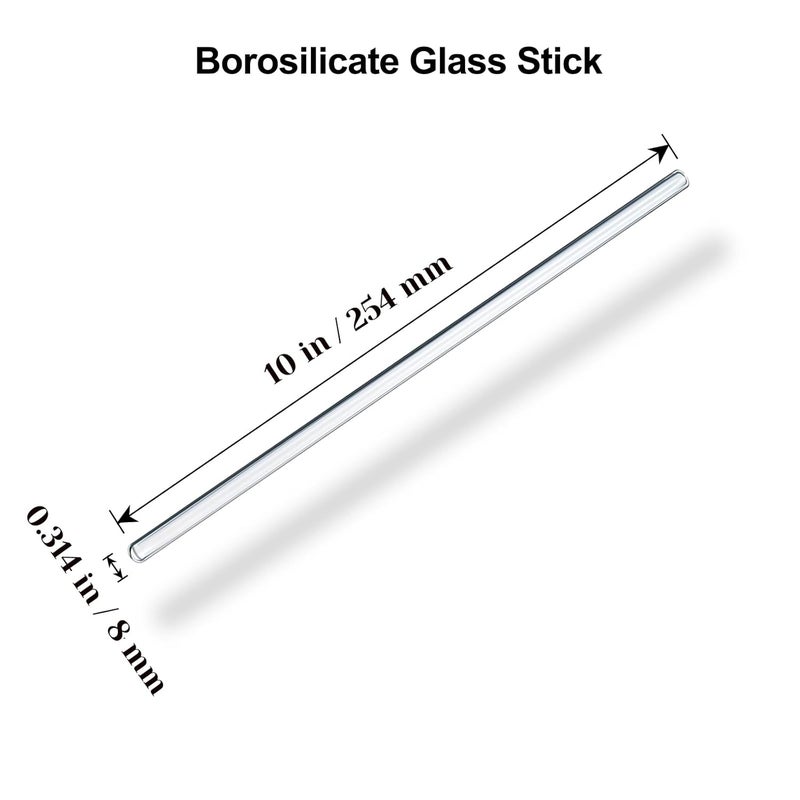 LIFEHIM 15 Pack Glass Stirring Rods: Diameter 0.314 inch Length 10 inch Glass Stir Sticks, Borosilicate Glass Stirring Rod for Mixing Lab - Image 2